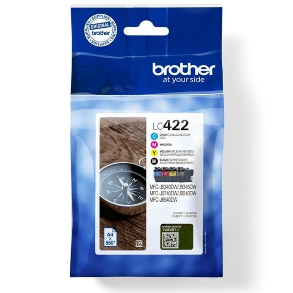 art_bro-c-lc422val_1-2 Cartucho de Tinta Original Brother LC422VAL Multipack/ Cian/ Magenta/ Amarillo/ Negro