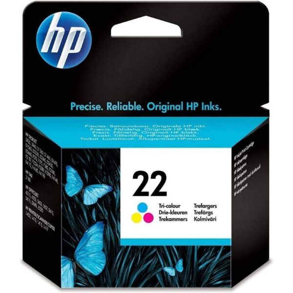 Cartucho de Tinta Original HP 22 Tricolor - 165 Páginas
