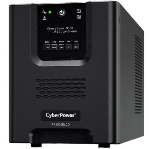 art_cyb-li20pr1500elcd_1-3 SAI Línea Interactiva Cyberpower PR1500ELCD/ 1500VA-1350W/ 8 Salidas/ Formato Torre