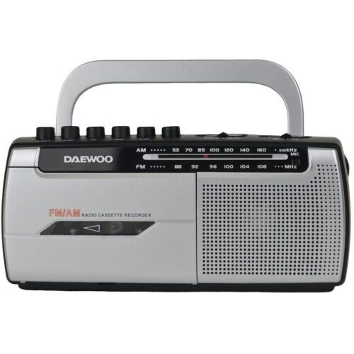art_dae-radio20dw1107_1-1 Radio Cassete Daewoo DW1107/ con Cable/ a Pilas/ Negra y Plateada