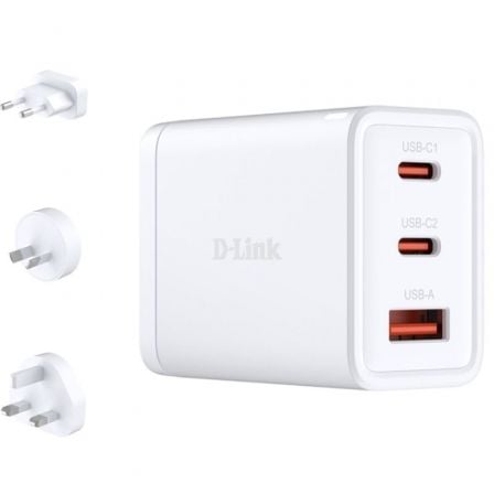 art_dlk-carga20dcp-651_1 Cargador de Pared GaN D-Link DCP-651/ 2xUSB Tipo-C/ 1xUSB/ 65W