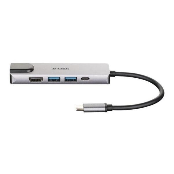 art_dlk-hub20dub-m520_2 Docking USB Tipo-C D-Link DUB-M520/ 2xUSB/ 1xUSB Tipo-C/ 1xHDMI 4K/ 1xRJ45/ 1xThunderbolt/ Gris