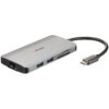 art_dlk-hub20dub-m810_1-1 Docking USB Tipo-C D-Link DUB-M810/ 3xUSB/ 1xUSB Tipo-C/ 1xThunderbolt/ 1xHDMI 4K/ 1xRJ45/ 1xLector tarjetas/ Gris