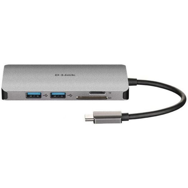 art_dlk-hub20dub-m810_2 Docking USB Tipo-C D-Link DUB-M810/ 3xUSB/ 1xUSB Tipo-C/ 1xThunderbolt/ 1xHDMI 4K/ 1xRJ45/ 1xLector tarjetas/ Gris