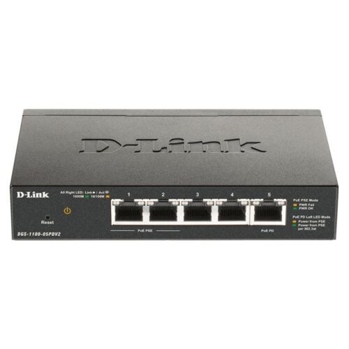 art_dlk-switch20dgs-1100-05pdv2_1-2 Switch Gestionable D-Link DGS-1100-05PDV2 5 Puertos/ RJ-45 10/100/1000 PoE