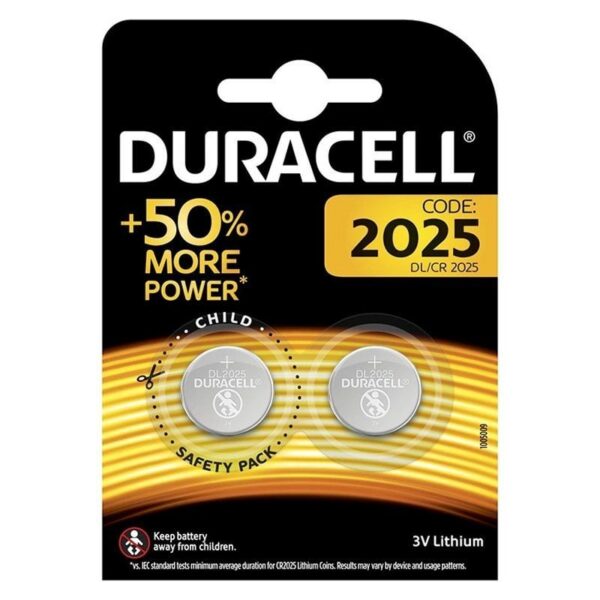 art_drc-pila20dl2025b2_1-2 Pack de 2 Pilas de Botón Duracell DL2025B2/ 3V