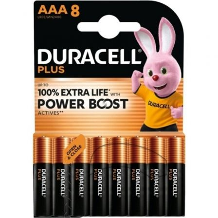 art_drc-pila20dpblr3b8_1-1 Pack de 8 Pilas AAA Duracell Plus Power Boost DPBLR3B8/ 1.5V/ Alcalinas