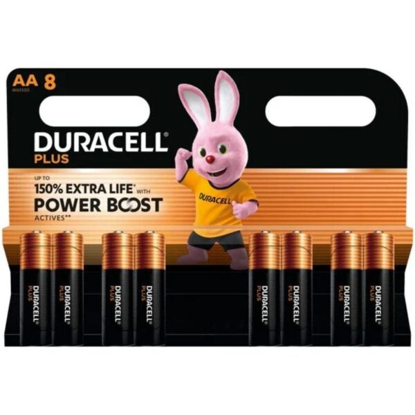 art_drc-pila20dpblr6b8_1-3 Pack de 8 Pilas AA Duracell Plus Power Boost DPBLR6B8/ 1.5V/ Alcalinas