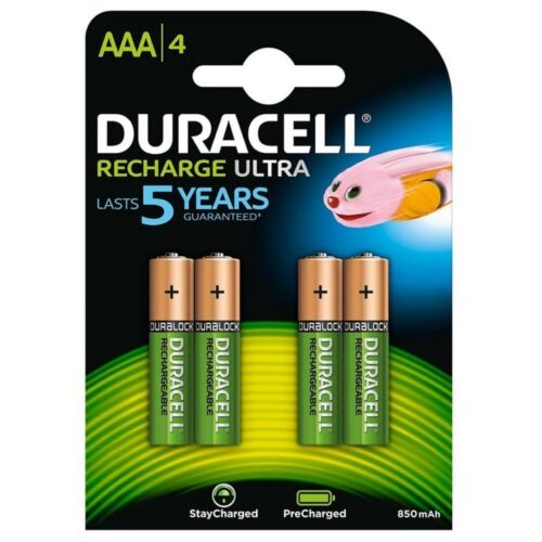 art_drc-pila20hr03-a_1-2 Pack de 4 Pilas AAA Duracell HR03-A/ 1.2V/ Recargables