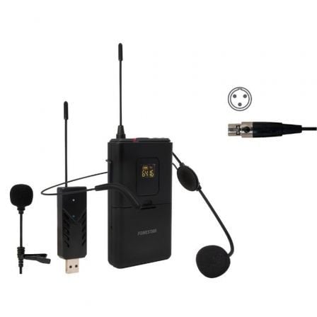 Micrófono de cabeza y solapa UHF Fonestar WI-MIC