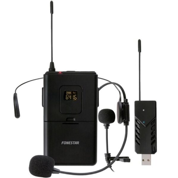 Micrófono Inalámbrico UHF WI-MIC - Cabeza y Solapa - Sonido Nítido para Streaming y Videoconferencias