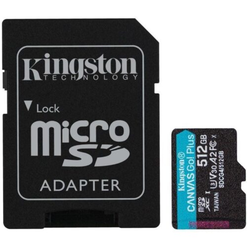 art_kin-microsd20sdcg420512gb_1-2 Tarjeta de Memoria Kingston CANVAS Go! Plus 512GB microSD XC con Adaptador/ Clase 10/ 200MBs