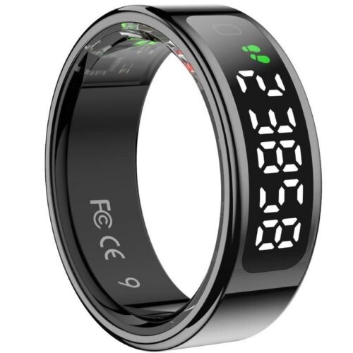 art_leo-anillo20lesr01k0820bk_1-2 Anillo Inteligente Leotec Kör Mau Smart Ring Talla 8/ Ø18.3mm/ Notificaciones/ Frecuencia Cardíaca/ Negro