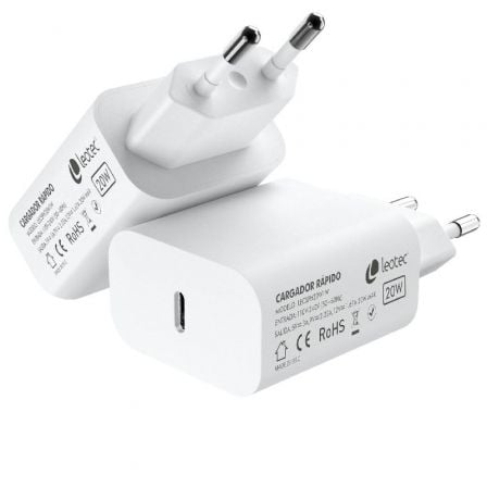 art_leo-carga20lecsph20w1w_1-1 Cargador de Pared Leotec LECSPH20W1W/ 1xUSB Tipo-C/ 20W