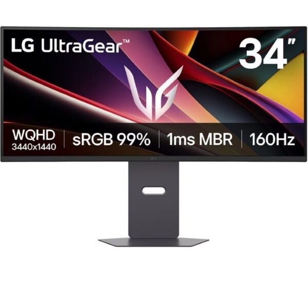 art_lg-m2034g600a-b_1 Monitor Gaming Ultraparonámico Curvo LG UltraGear 34G600A-B 34"/ WQHD/ Multimedia/ 5ms/ 160Hz/ VA/ Regulable en Altura/ Negro