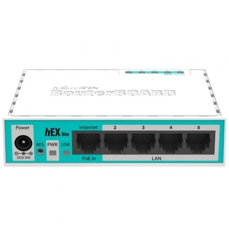 art_mkt-rou20rb750r2_1 Router Mikrotik Hex Lite RB750R2 5 Puertos/ RJ45 10/100/ PoE