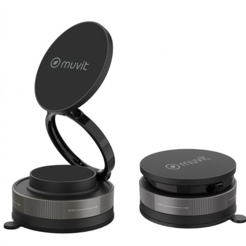 Soporte de Smartphone para Coche Muvit For Change MCCHL0035/ Negro