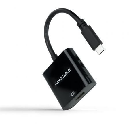 art_nan-adp20102016204102-bk_1 Conversor Nanocable 10.16.4102-BK/ USB Tipo-C Macho - HDMI Hembra/ 15cm/ Negro