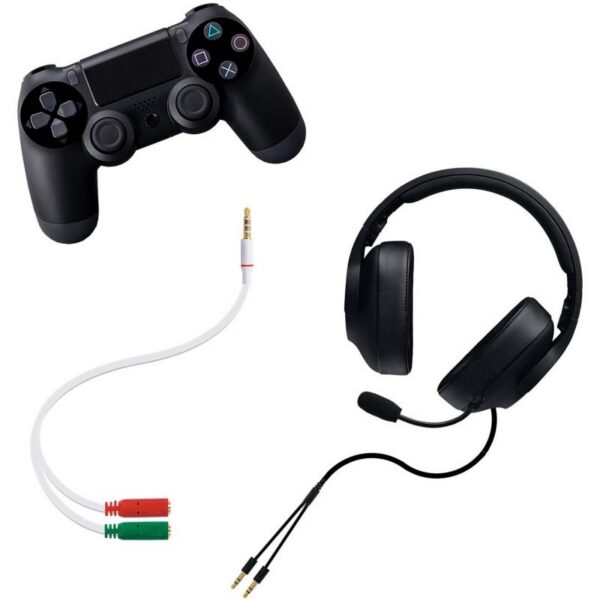 Cable Estéreo Nanocable 10.24.1201/ Jack 3.5 Macho - 2x Jack 3.5 Hembra/ 20cm/ Blanco