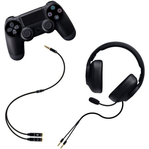 Cable Estéreo Nanocable 10.24.1202/ Jack 3.5 Macho - 2x Jack 3.5 Hembra/ 30cm/ Negro