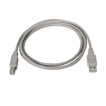 art_nan-cab2010.01.0103_1 Cable USB 2.0 Impresora Nanocable 10.01.0103/ USB Tipo-B Macho - USB Macho/ 1.8m/ Beige