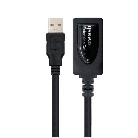 art_nan-cab2010.01.0211_1 Cable Alargador USB 2.0 Nanocable 10.01.0211/ USB Macho - USB Hembra/ 5m/ Negro