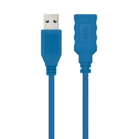 art_nan-cab2010.01.0902-bl_1 Cable Alargador USB 3.0 Nanocable 10.01.0902-BL/ USB Macho - USB Hembra/ 2m/ Azul