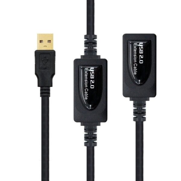 art_nan-cab20102001200212_2 Cable Alargador USB 2.0 Nanocable 10.01.0212/ USB Macho - USB Hembra/ 10m/ Negro