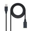 art_nan-cab20102001200901-bk_1-1 Cable Alargador USB 3.0 Nanocable 10.01.0901-BK/ USB Macho - USB Hembra/ 1m/ Negro