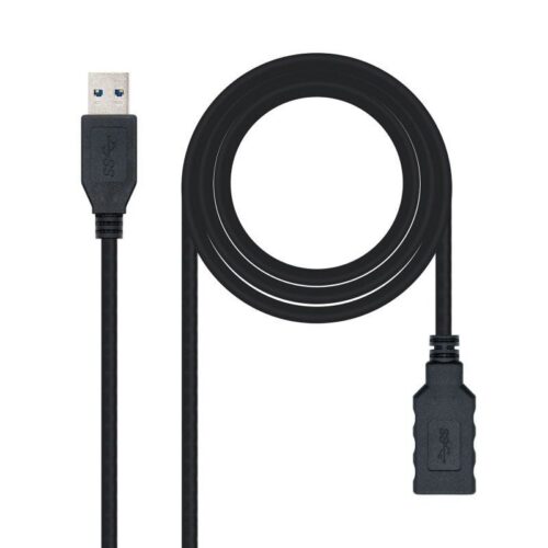 art_nan-cab20102001200903-bk_1-1 Cable Alargador USB 3.0 Nanocable 10.01.0903-BK/ USB Macho - / USB Hembra/ 3m/ Negro