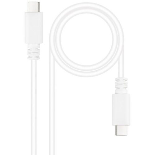 art_nan-cab20102001202301-w_1-1 Cable USB 2.0 Tipo-C Nanocable 10.01.2301-W/ USB Tipo-C Macho - USB Tipo-C Macho/ 480Mbps/ 1m/ Blanco