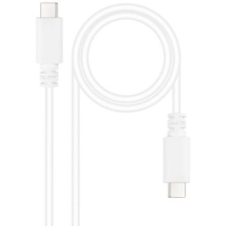 art_nan-cab20102001202301-w_1 Cable USB 2.0 Tipo-C Nanocable 10.01.2301-W/ USB Tipo-C Macho - USB Tipo-C Macho/ 480Mbps/ 1m/ Blanco