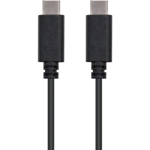 art_nan-cab20102001202301_1-1 Cable USB 2.0 Tipo-C Nanocable 10.01.2301/ USB Tipo-C Macho - USB Tipo-C Macho/ 1m/ Negro