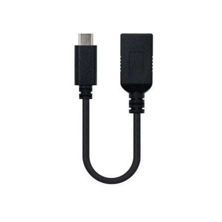 art_nan-cab20102001204201_1 Cable USB 3.1 Nanocable 10.01.4201/ USB Tipo-C Macho - USB Hembra/ 15cm/ Negro