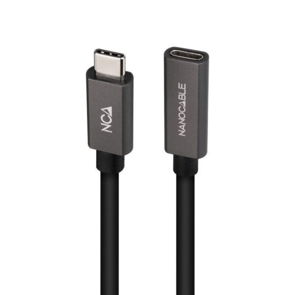 art_nan-cab20102001204402_2 Cable Alargador USB 3.2 Nanocable 10.01.4402/ USB Tipo-C Macho - USB Tipo-C Hembra/ 2m/ Negro