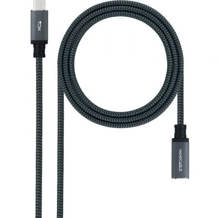 art_nan-cab20102001204501-comb_1 Cable Alargador USB Tipo-C 3.2 Nanocable 10.01.4501-COMB/ USB Tipo-C Macho - USB Tipo-C Hembra/ 1m/ Negro