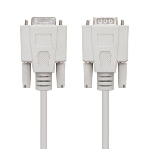 art_nan-cab20102014200203_1-1 Cable Serie RS232 Nanocable 10.14.0203/ DB9 Macho - DB9 Hembra/ 3m/ Beige