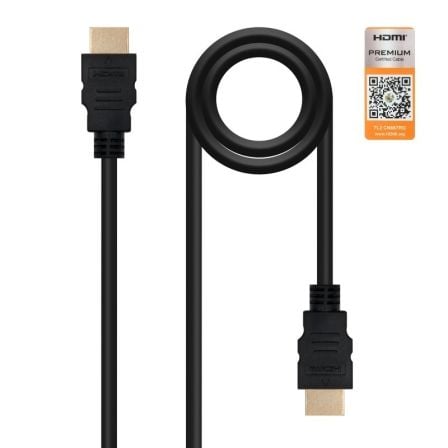 art_nan-cab20102015203601_1 Cable HDMI 2.0 4K Nanocable 10.15.3601/ HDMI Macho - HDMI Macho/ 1m/ Certificado/ Negro