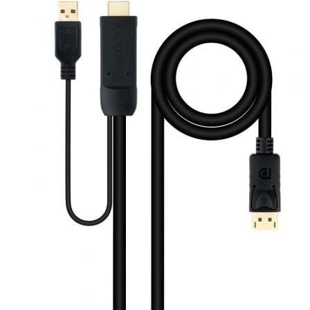 art_nan-cab20102015204352_1 Cable Conversor Nanocable 10.15.4352/ HDMI Macho - DisplayPort Macho/ 1.8m/ Negro