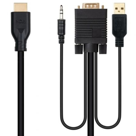art_nan-cab20102015204612_1 Cable Conversor Nanocable 10.15.4612/ HDMI Macho - VGA Macho/ Jack 3.5 Macho/ USB Macho/ 1.8m/ Negro