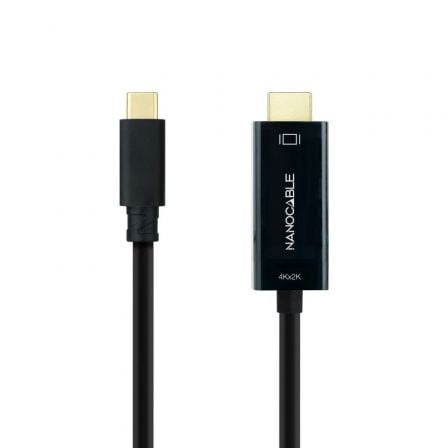 art_nan-cab20102015205133_1 Cable Conversor Nanocable 10.15.5133/ USB Tipo-C Macho - HDMI Macho/ 3m/ Negro