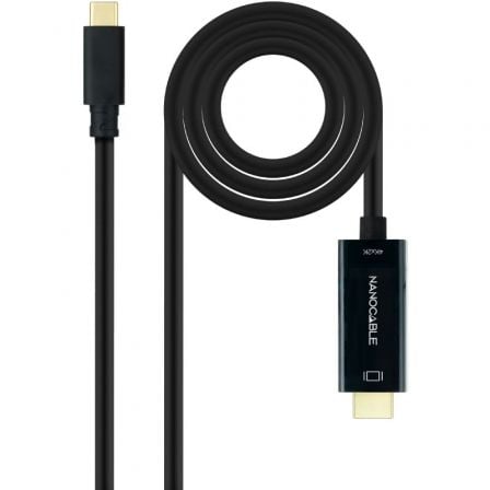 art_nan-cab20102015205135_1 Cable Conversor Nanocable 10.15.5135/ USB Tipo-C Macho - HDMI Macho/ 5m/ Negro