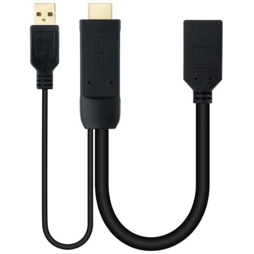 art_nan-cab20102016200205_1-1 Cable Conversor Nanocable 10.16.0205/ HDMI Macho - DisplayPort Hembra/ 20cm/ Negro