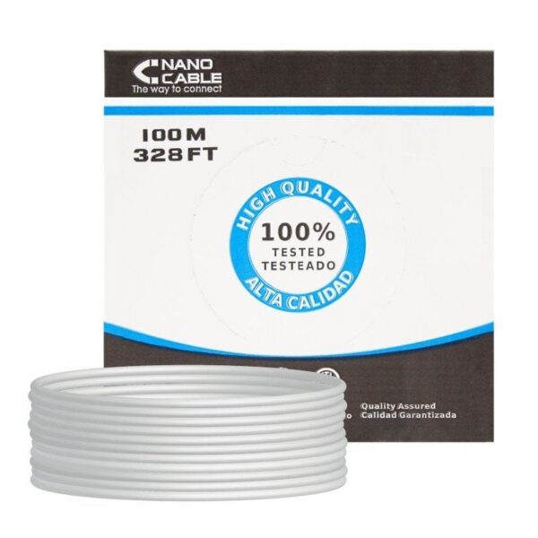 art_nan-cab20102020200302-flex_1-1 Bobina de Cable RJ45 UTP Nanocable 10.20.0302-FLEX Cat.5e/ 100m/ Gris