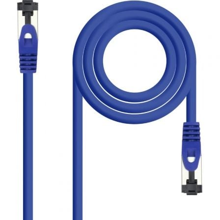 art_nan-cab20102020202000-l25-bl_1 Cable de Red RJ45 SSTP Nanocable 10.20.2000-L25-BL Cat.8.1/ 25cm/ Azul
