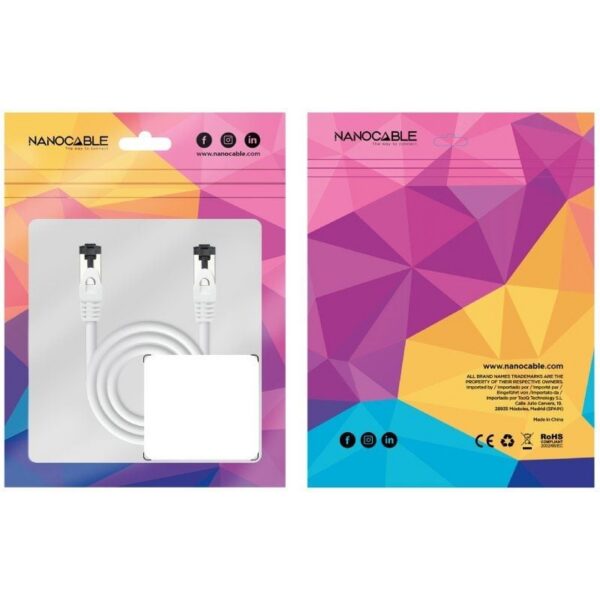 Cable de Red RJ45 SSTP Nanocable 10.20.2000-W Cat.8.1/ 50cm/ Blanco