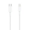 Cable USB 2.0 Tipo-C Lightning Nanocable 10.10.0601/ USB Tipo-C Macho - Lightning Macho/ 1m/ Blanco