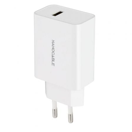 art_nan-carga20102010202003_1 Cargador de Pared Nanocable 10.10.2003/ 1xUSB/ 10W/ Blanco