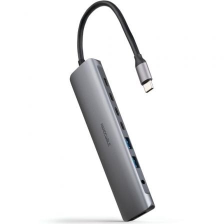 art_nan-hub20102016204608_1 Docking Tipo-C Nanocable 10.16.4608/ 2xUSB/ 3xUSB Tipo-C/ 1xHDMI 4K/ 1xJack 3.5/ 1xUSB Tipo-C PD/ Gris