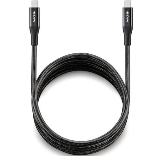 art_ngs-cab20knot20240w-2_1-1 Cable USB 4.0 Tipo-C NGS KNOT/ USB Tipo-C Macho - USB Tipo-C Macho/ Hasta 240W/ 40Gbps/ 2m/ Negro